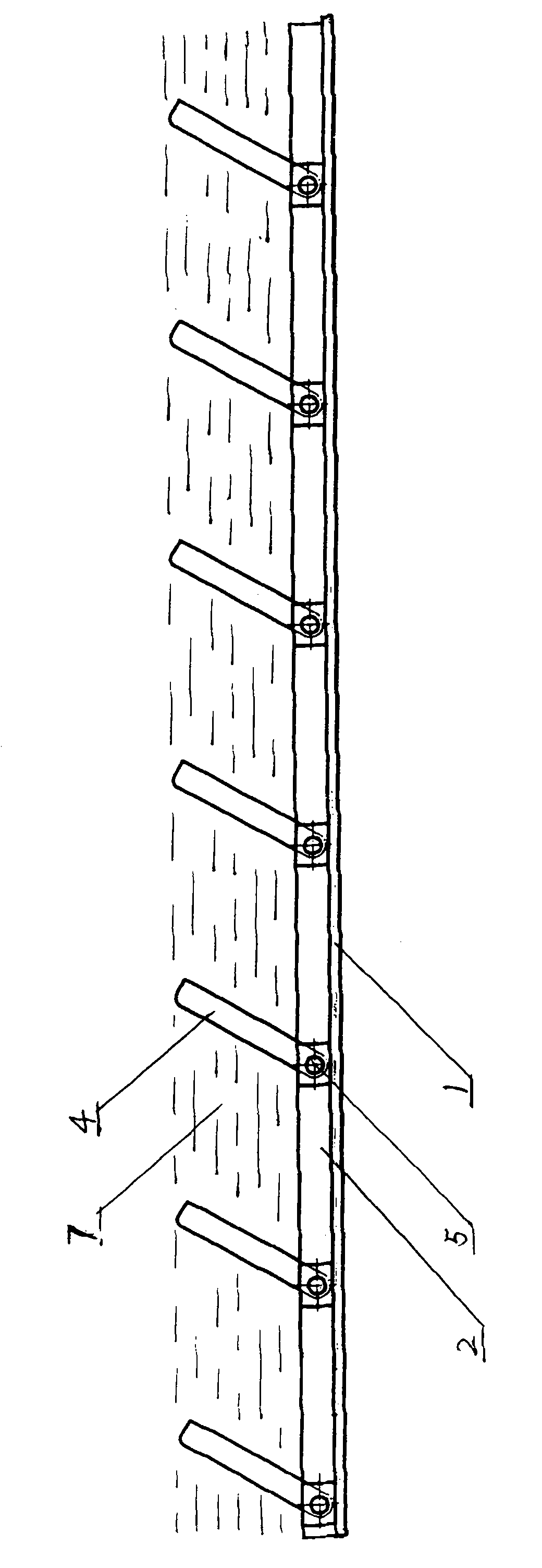 Swing type multi-rod blocking edge for blanking pad plate