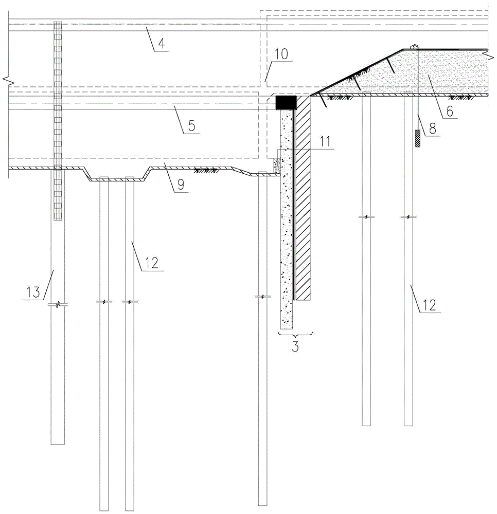 Support system and implementation method for synchronous excavation of asymmetric deep and large foundation pits in soft soil areas