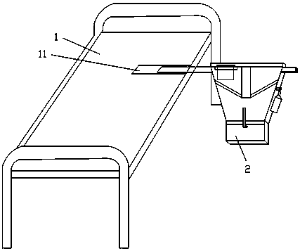 Sickbed with vomitus containing device for oncology department