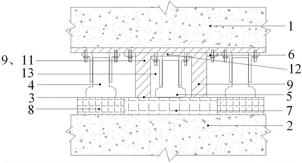 Follow-up support system for building jacking construction