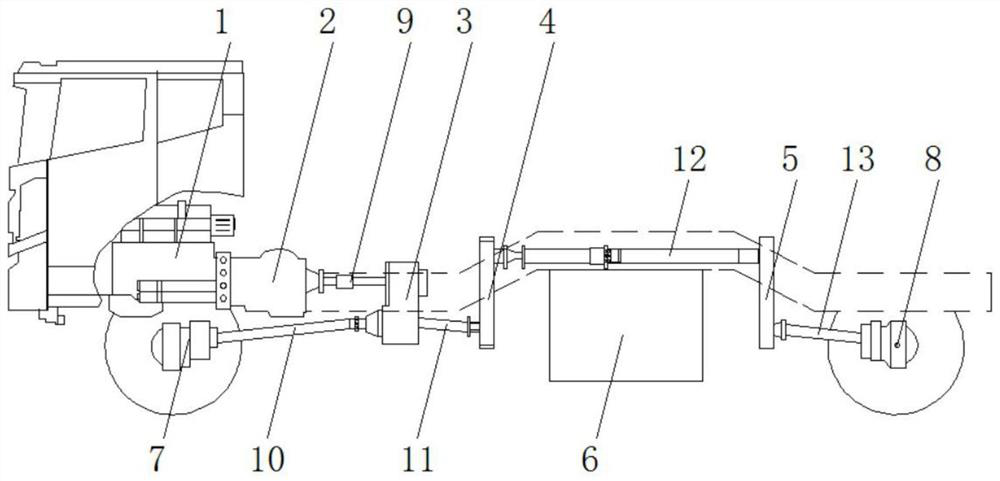 Special chassis with gate-type transmission system for snow sweeper