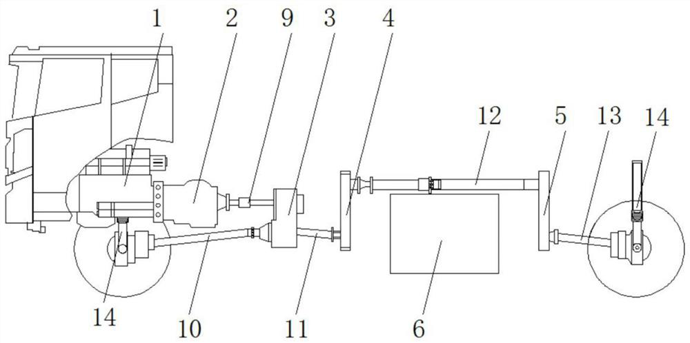 Special chassis with gate-type transmission system for snow sweeper