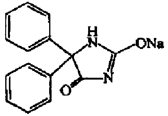 Liquid chromatogram analysis method for detecting drug content of phenytoin sodium in blood