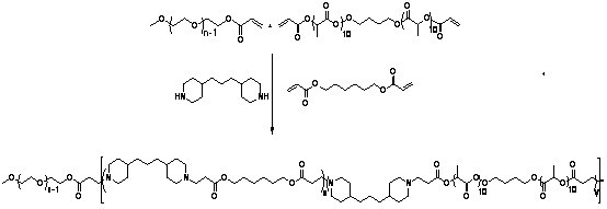 Potential of hydrogen (pH) response random copolymer based on poly-beta amino ester and preparation method and application thereof