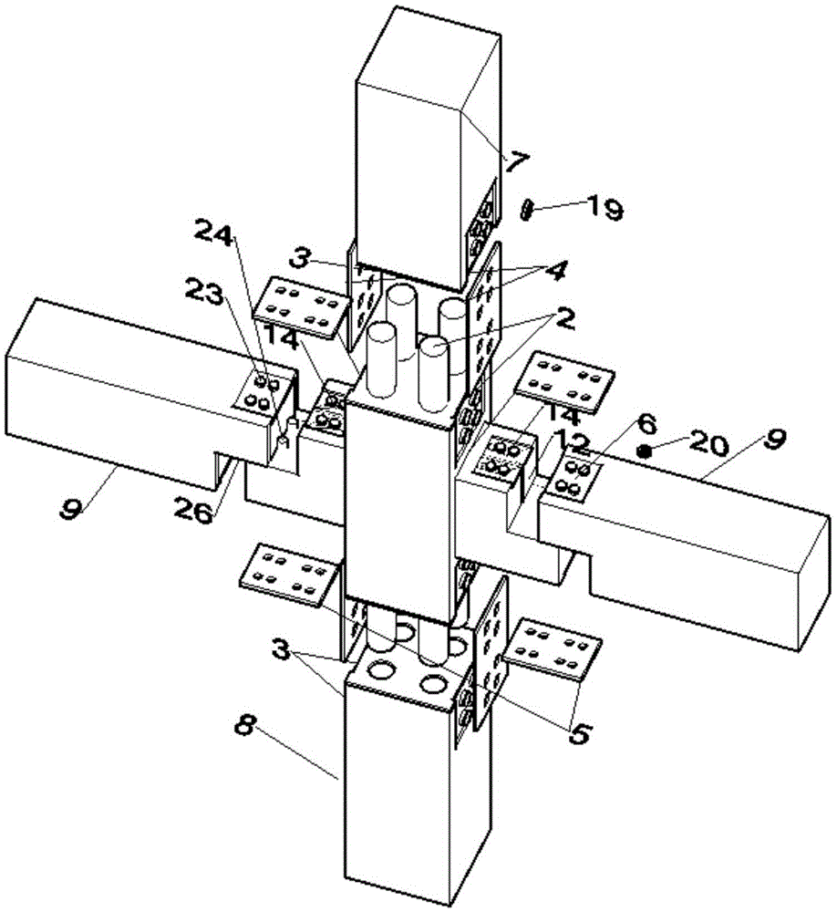 Precast beam and column connecting device and manufacturing method thereof