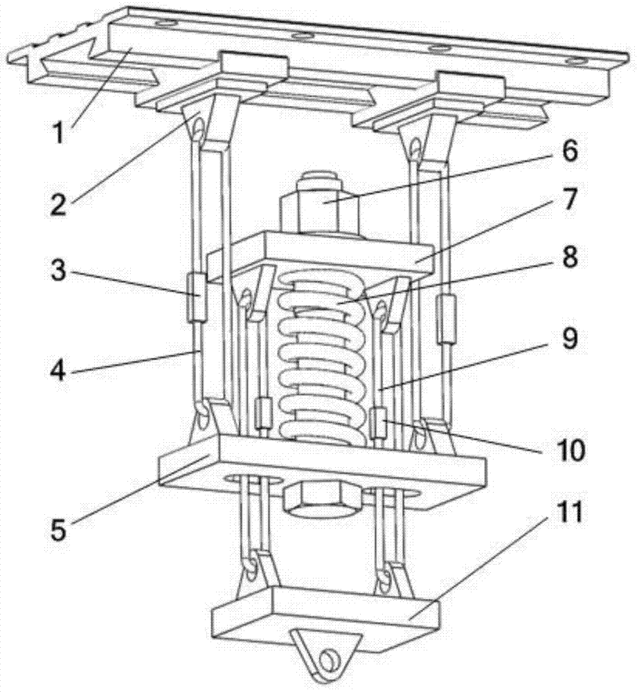 Vibrating screen natural frequency regulating method and device