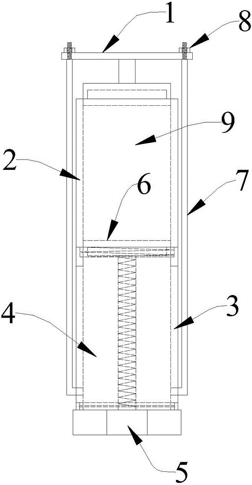 Pre-press bottom-pushing type test mold