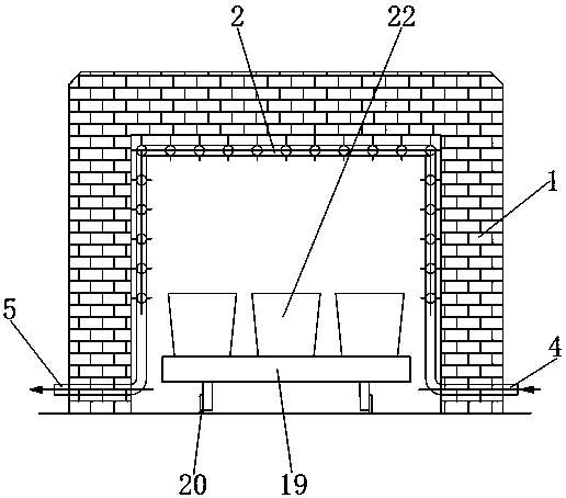 Environmental-protection waste gas heat exchange comprehensive utilization carbon drying kiln