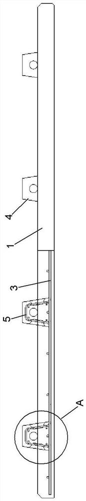 Non-stretching bar combined laminated slab with prefabricated prestressed concrete ribs