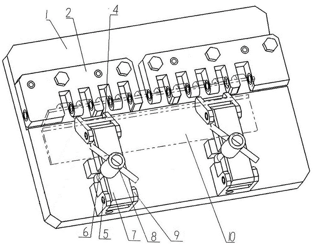 An angle surface clamping device and its clamping method