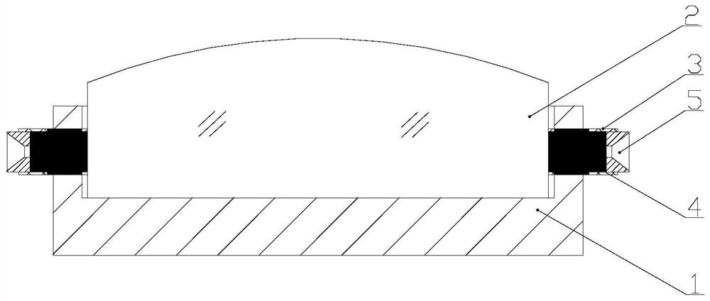 A glue head shape-preserving device and method for bonding precision opto-mechanical systems