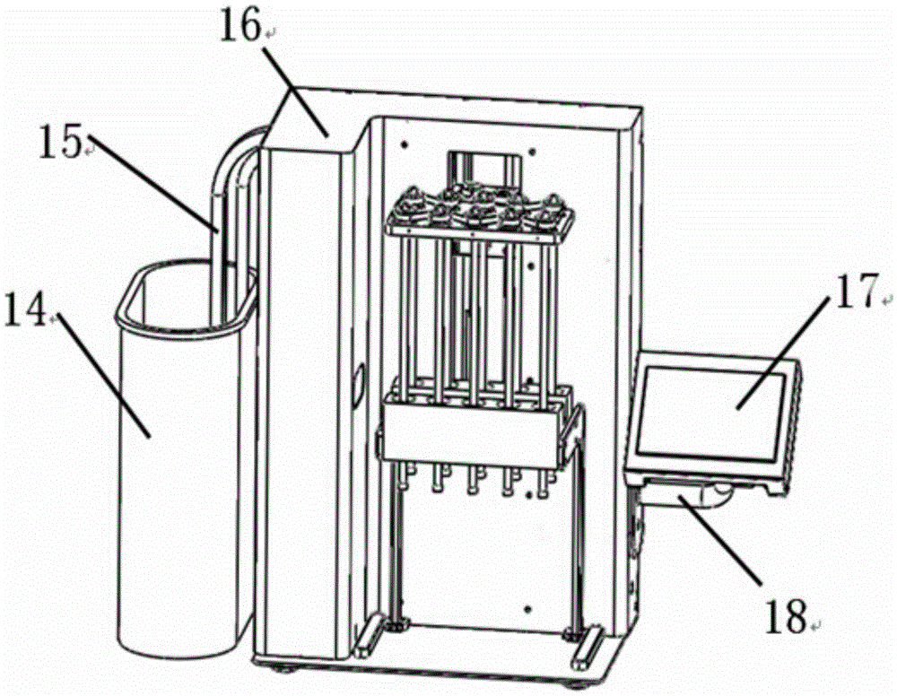 A test tube stirring device