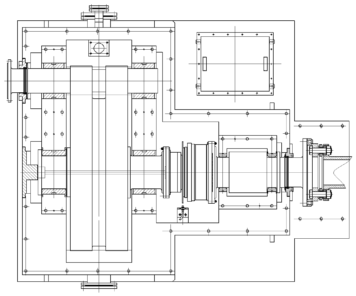 Output shaft assembly applied to SHRT unit variable-speed clutch and output shaft arrangement method