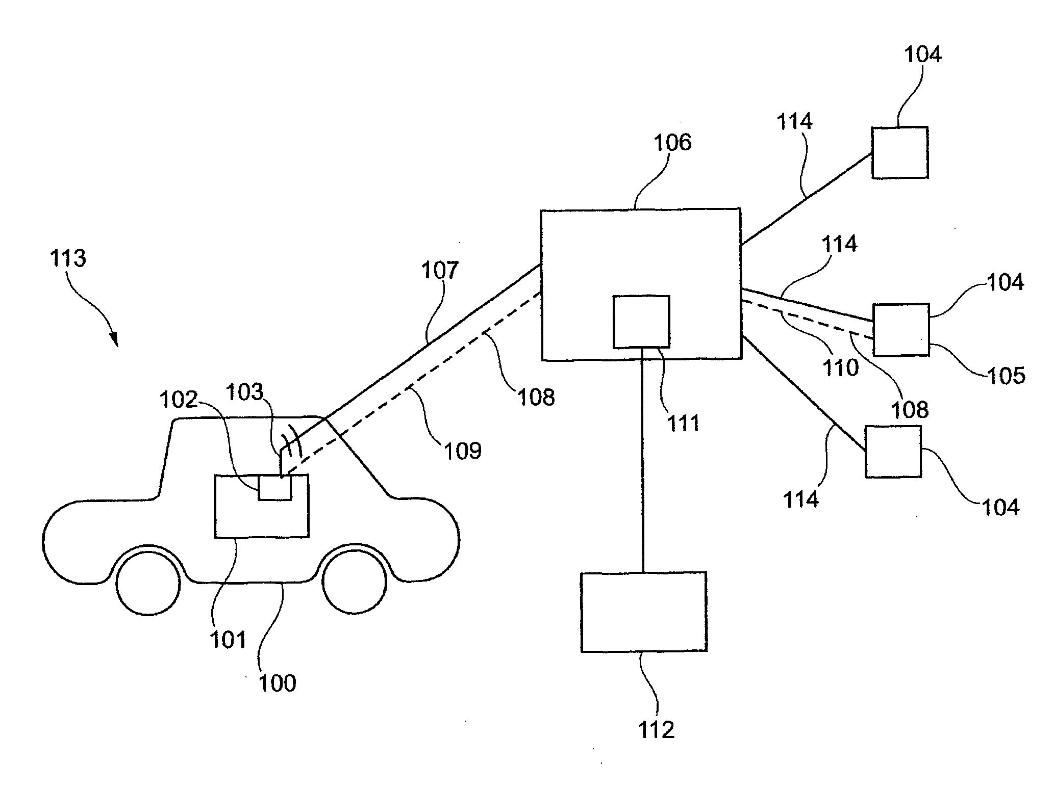 Emergency calling device for a vehicle