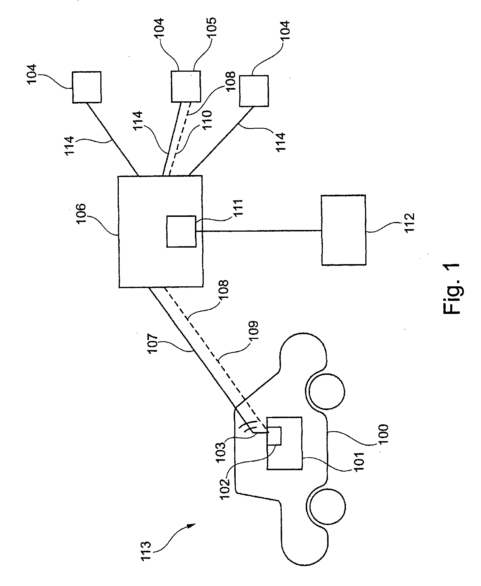 Emergency calling device for a vehicle