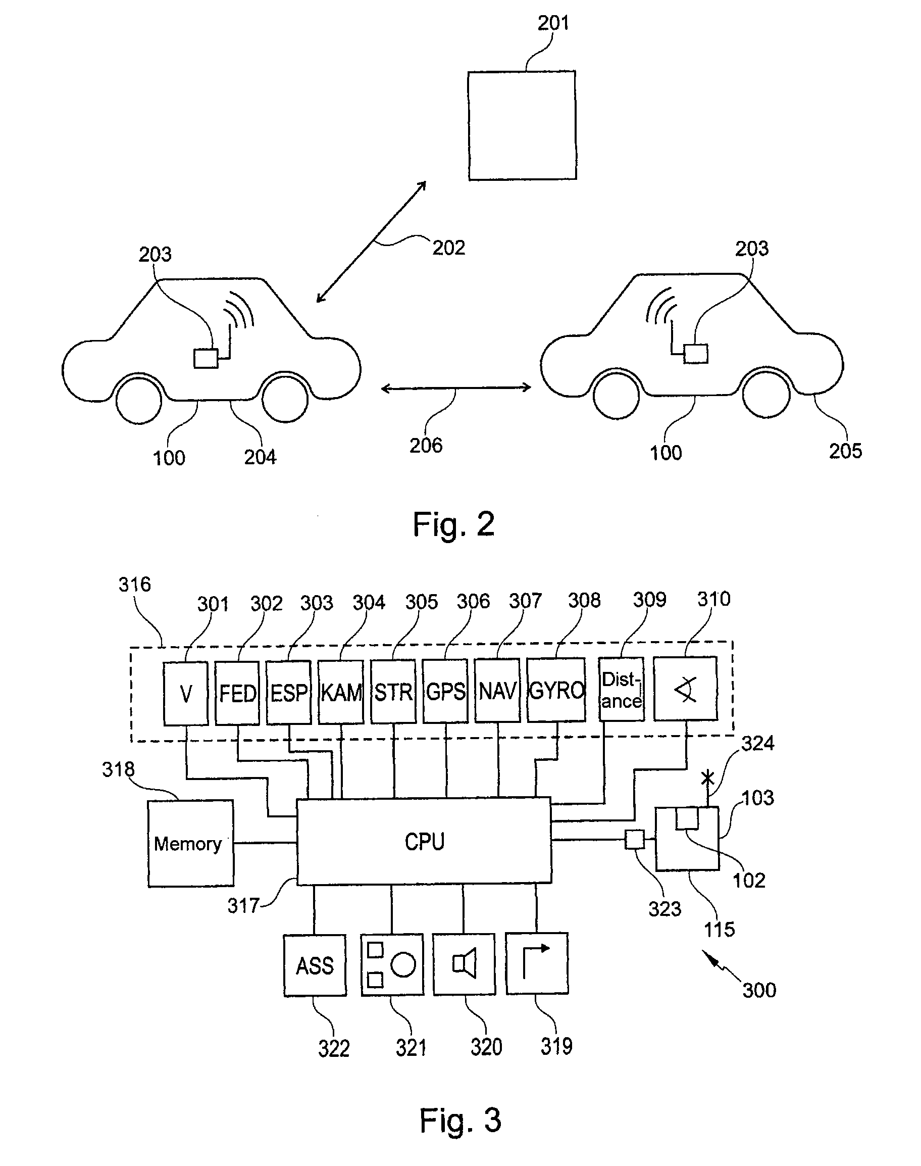 Emergency calling device for a vehicle