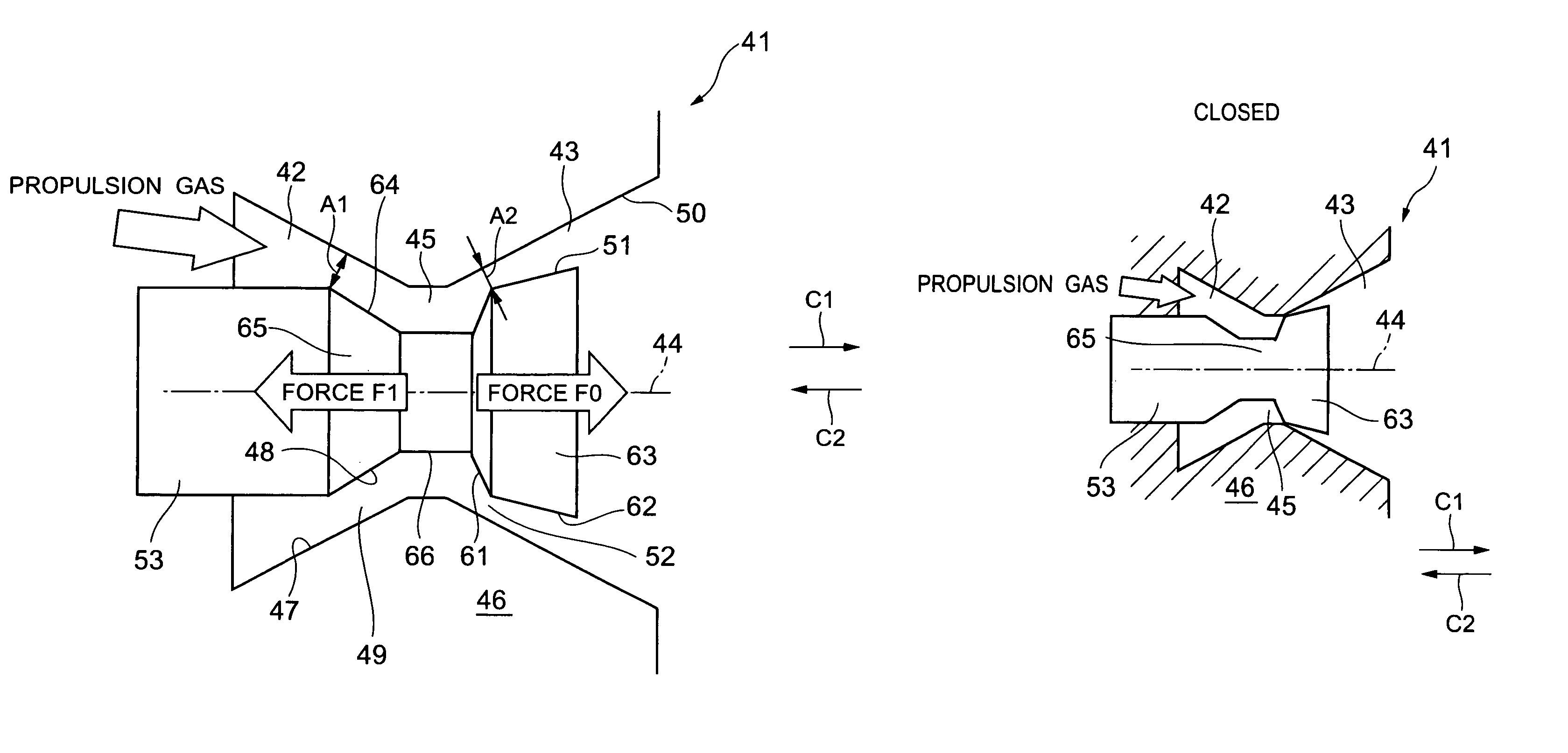 Thrust control valve