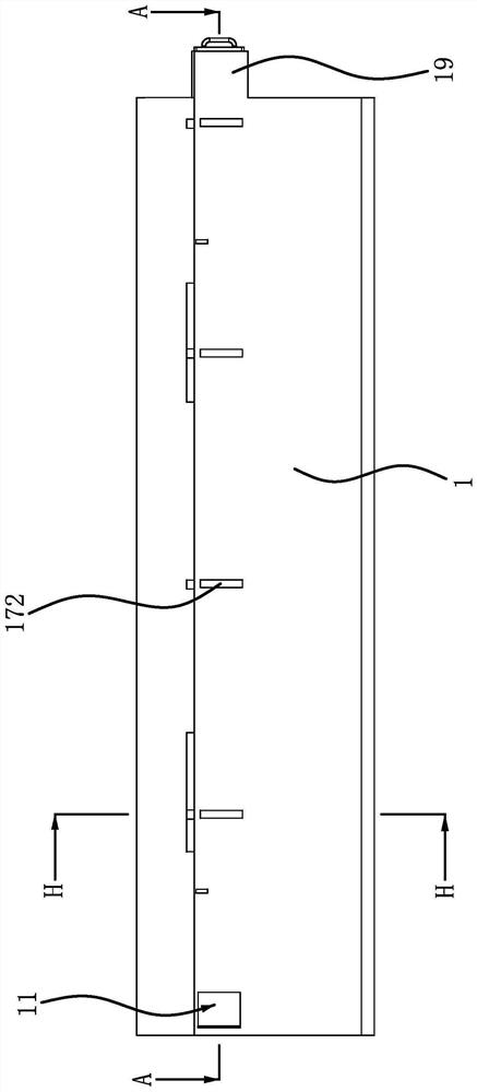 Channel structure of a waste battery recycling device