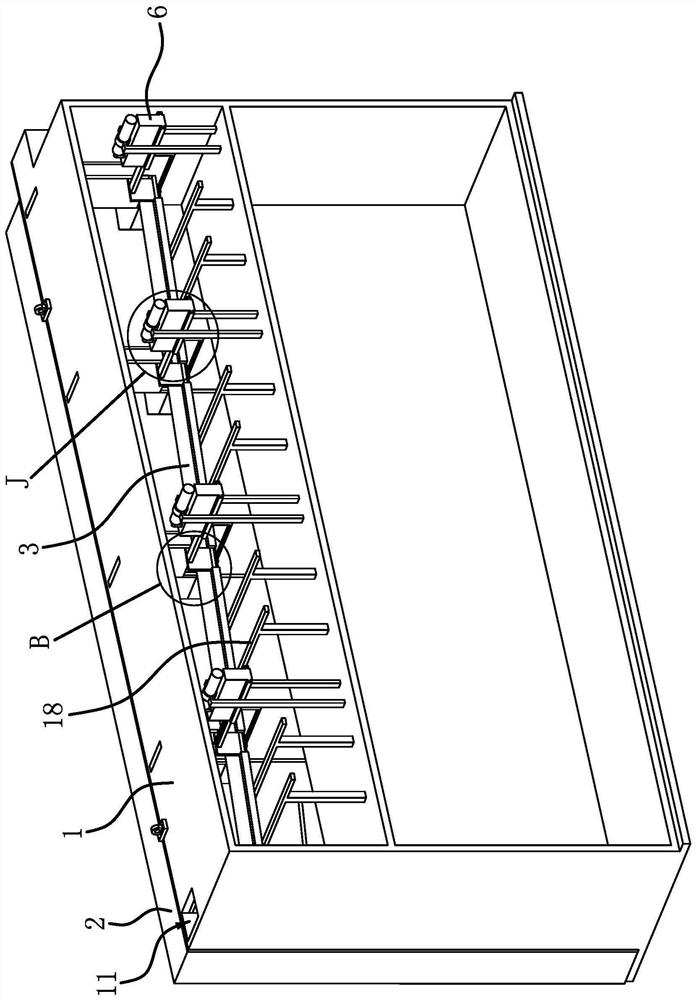 Channel structure of a waste battery recycling device