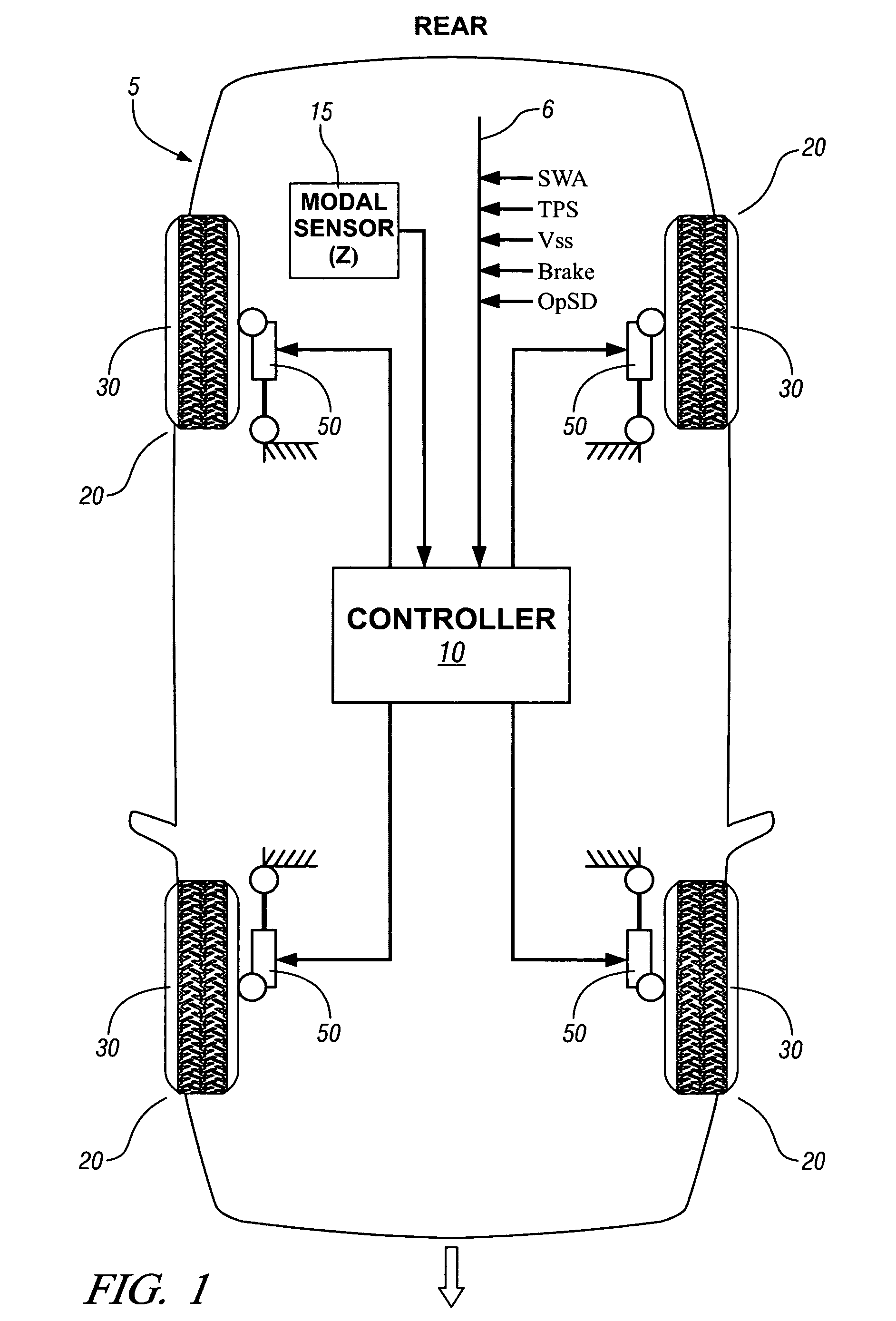 Method and apparatus for controlling damping of a vehicle suspension