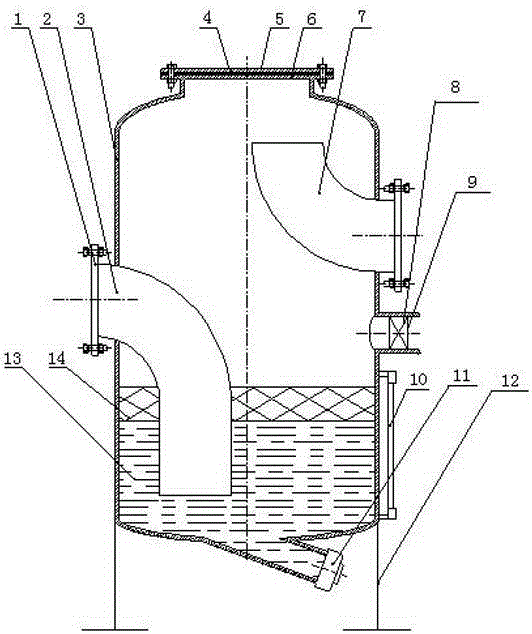 Filtering and fire inhibiting device for coal mine gas extraction pipeline