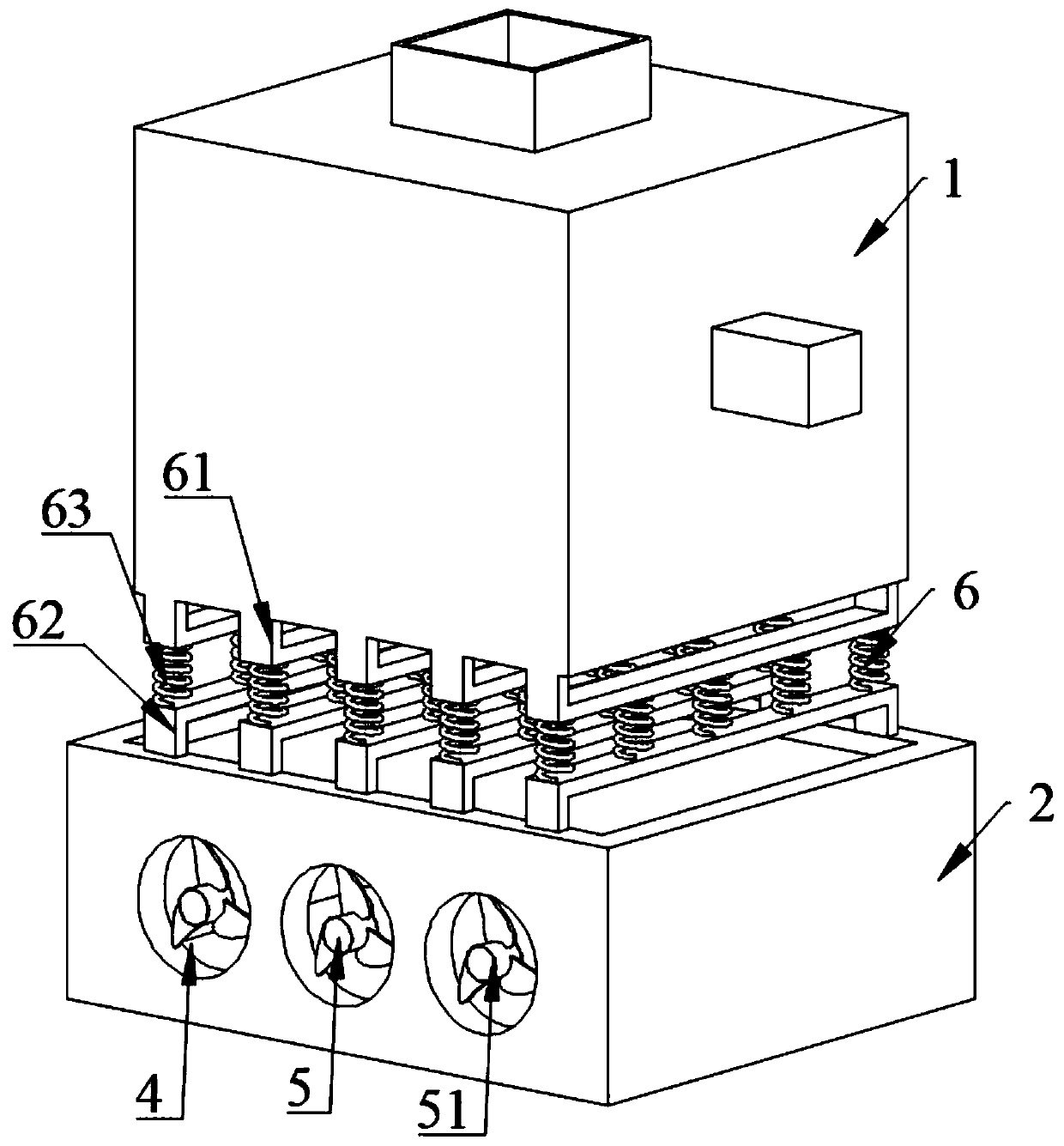 Shock absorption and noise reduction crusher for biological particles