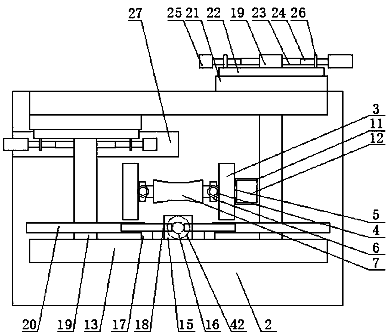 Adjustable steel bar surface rust removal device used in building field