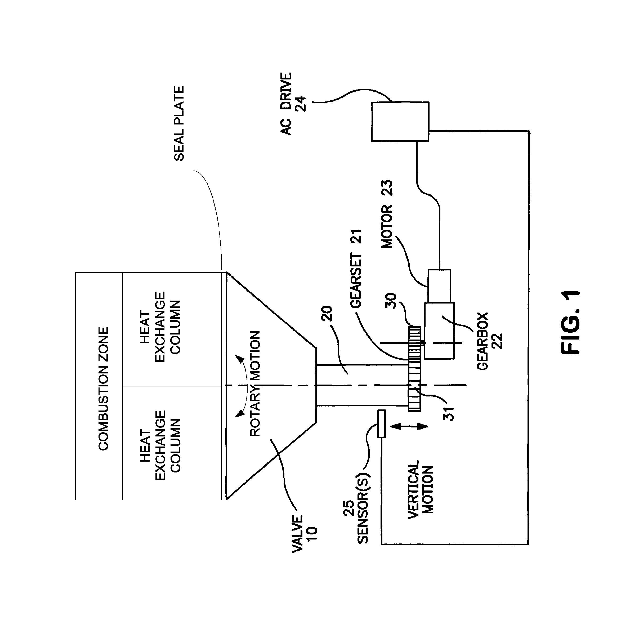 Electric valve left mechanism