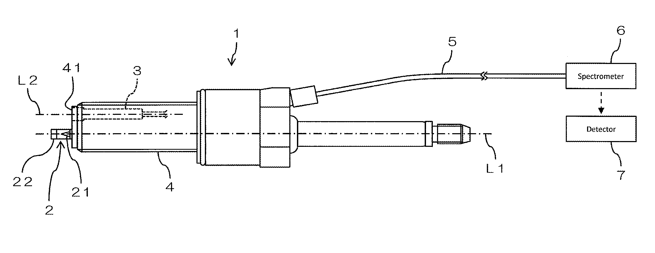 Optical measurement probe, and optical measurement device provided with the same