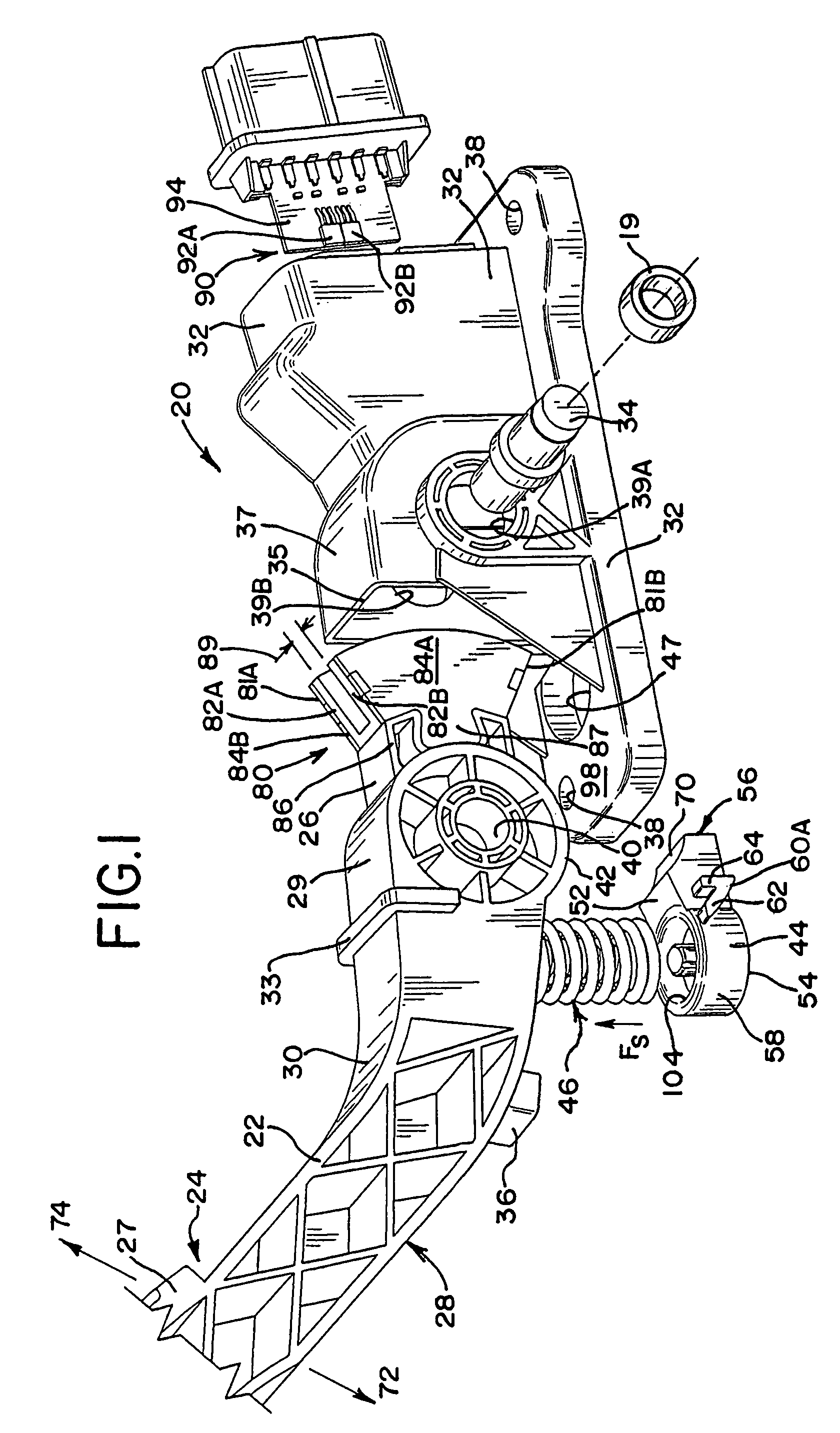 Accelerator pedal for motorized vehicle