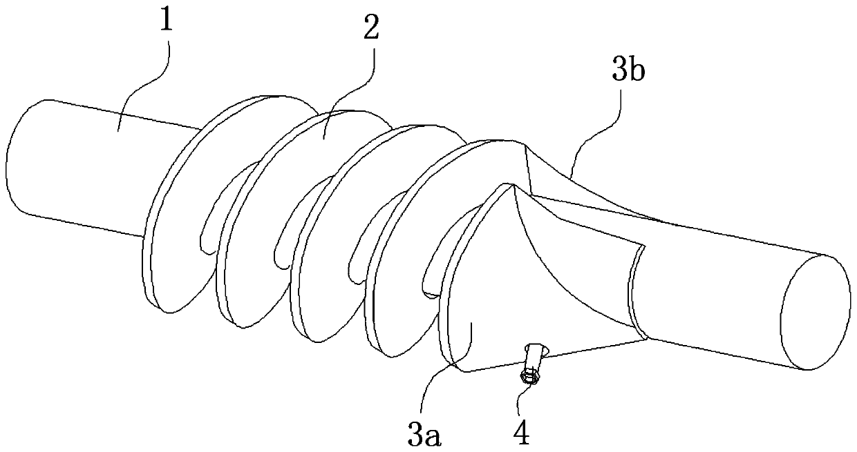 Spiral conveyor for spiral extrusion type solid-liquid separator