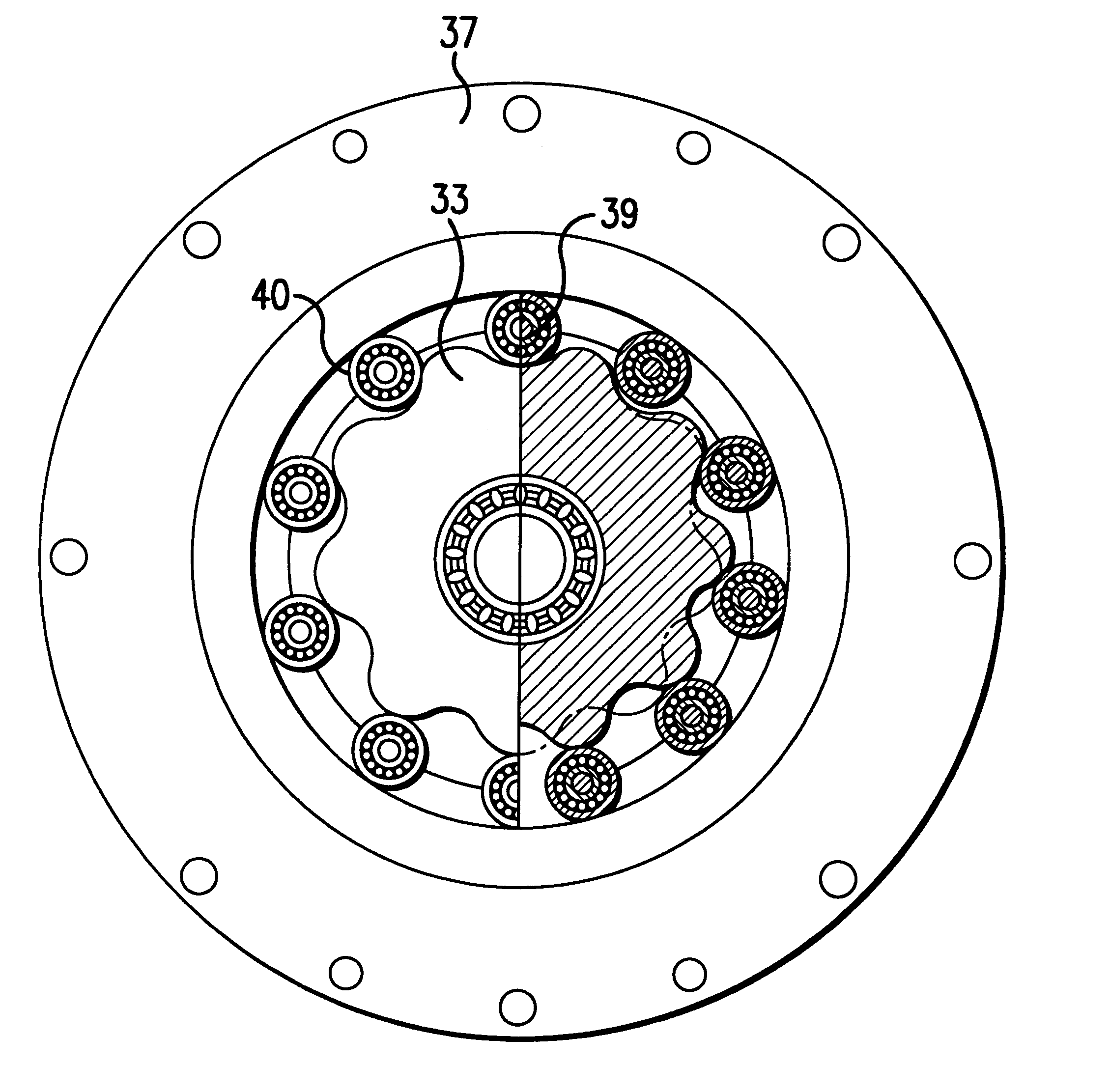 Internally meshing planetary gear device