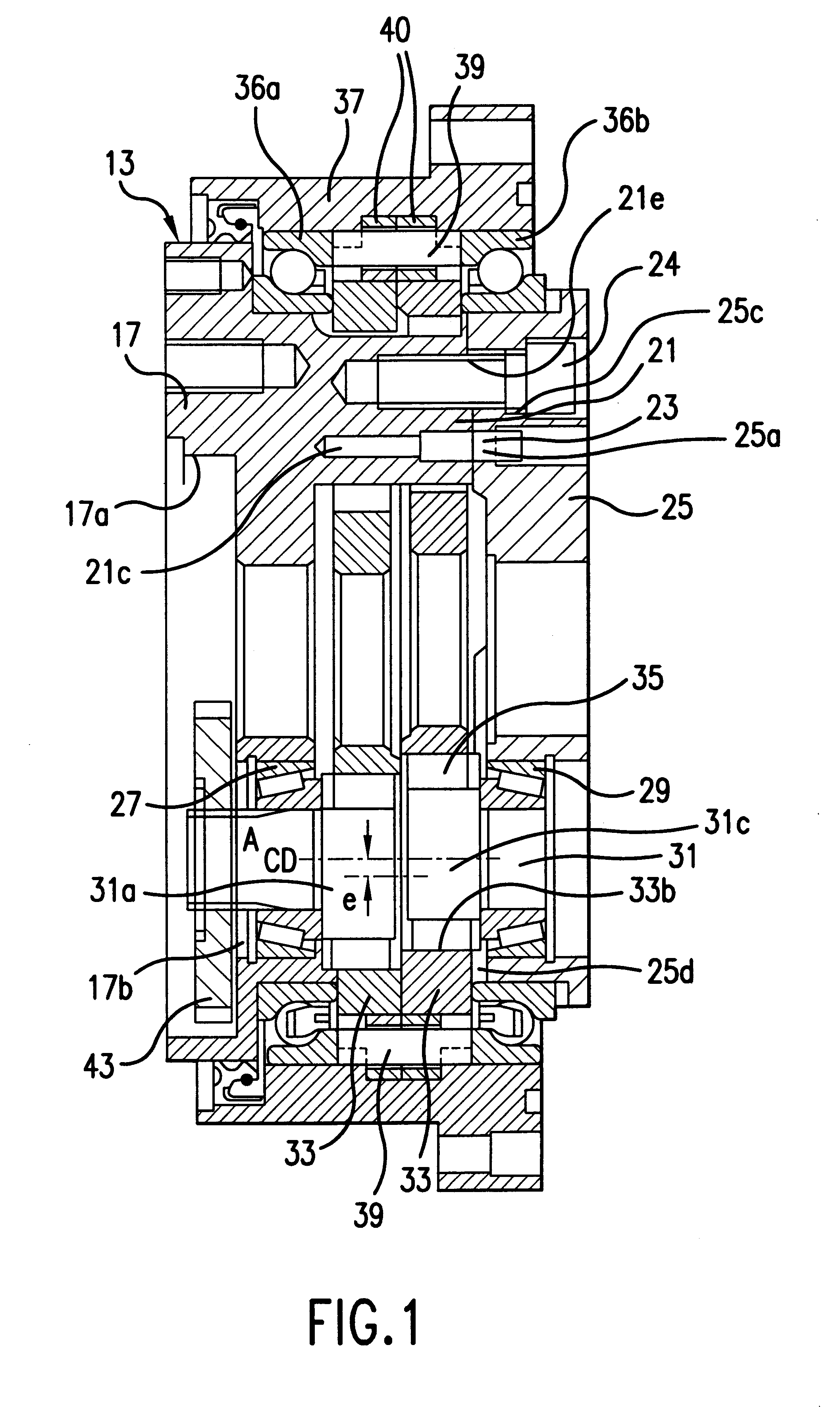 Internally meshing planetary gear device