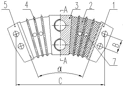 Coupler wedge-shaped rubber block used for railway vehicle