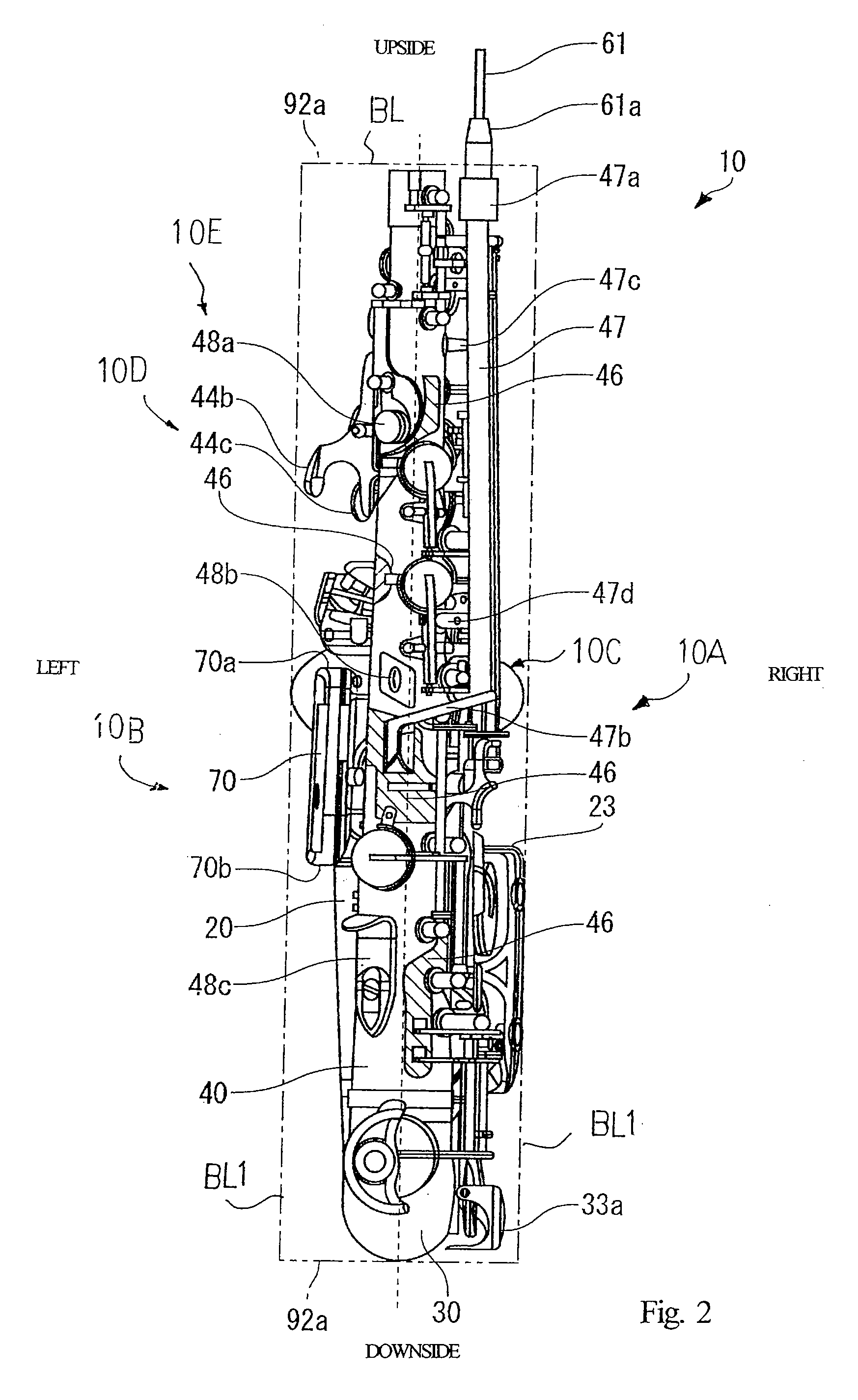 Hybrid wind musical instrument and electric system incorporated therein