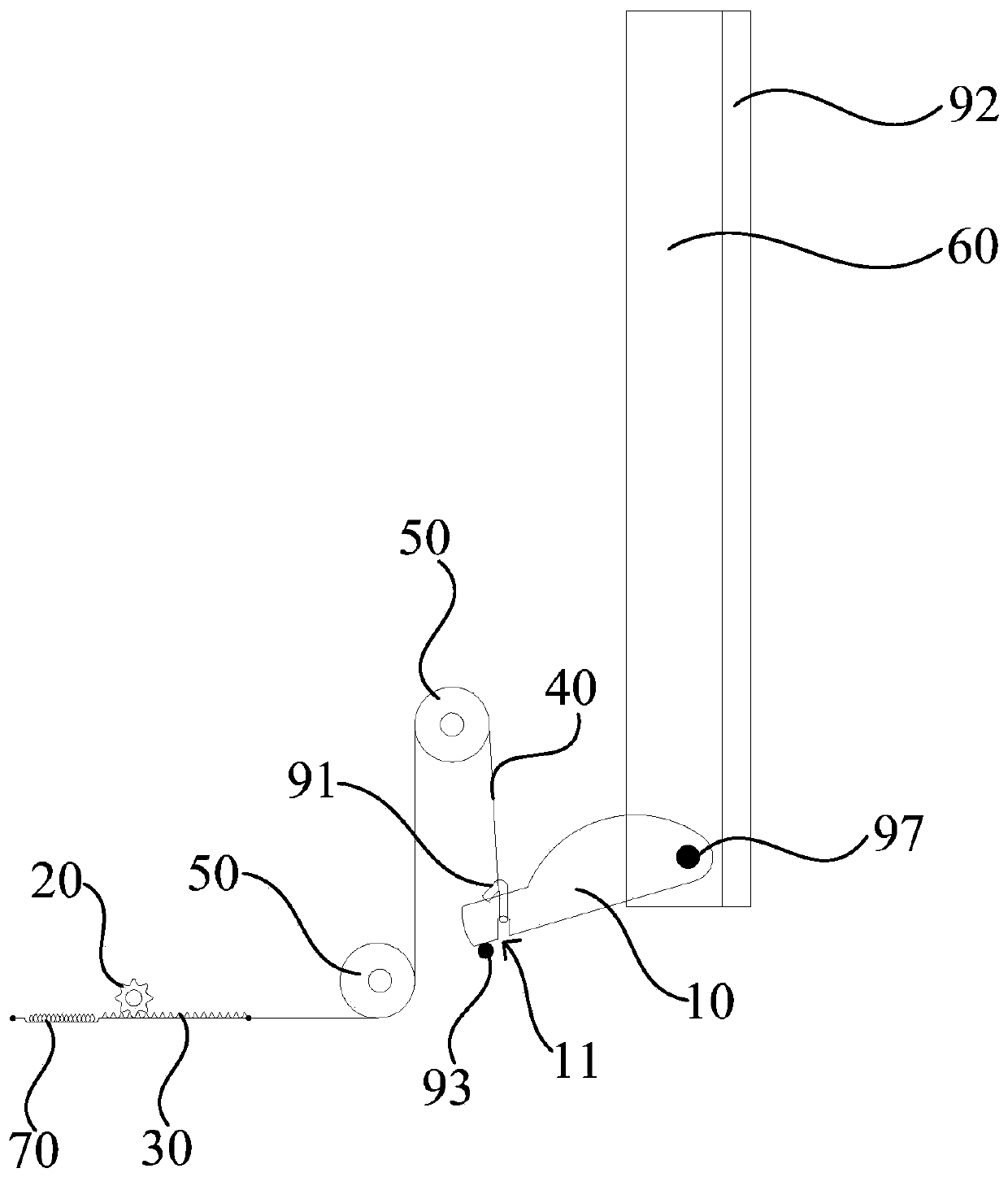 Embedded dish-washing machine and door opening and closing mechanism thereof