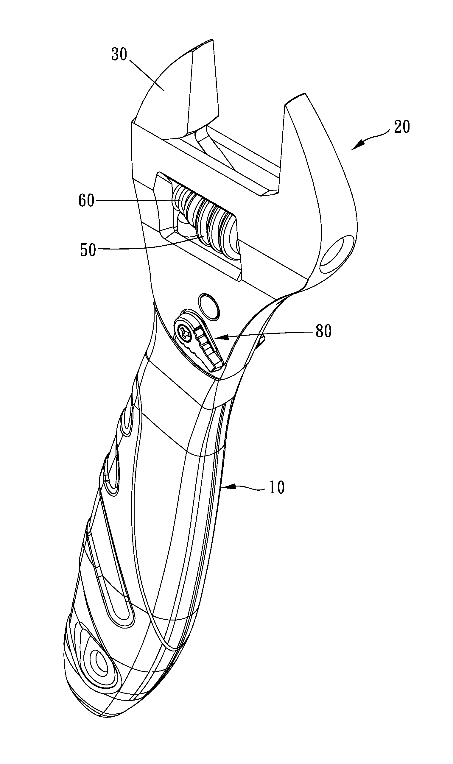 Reversible monkey wrench