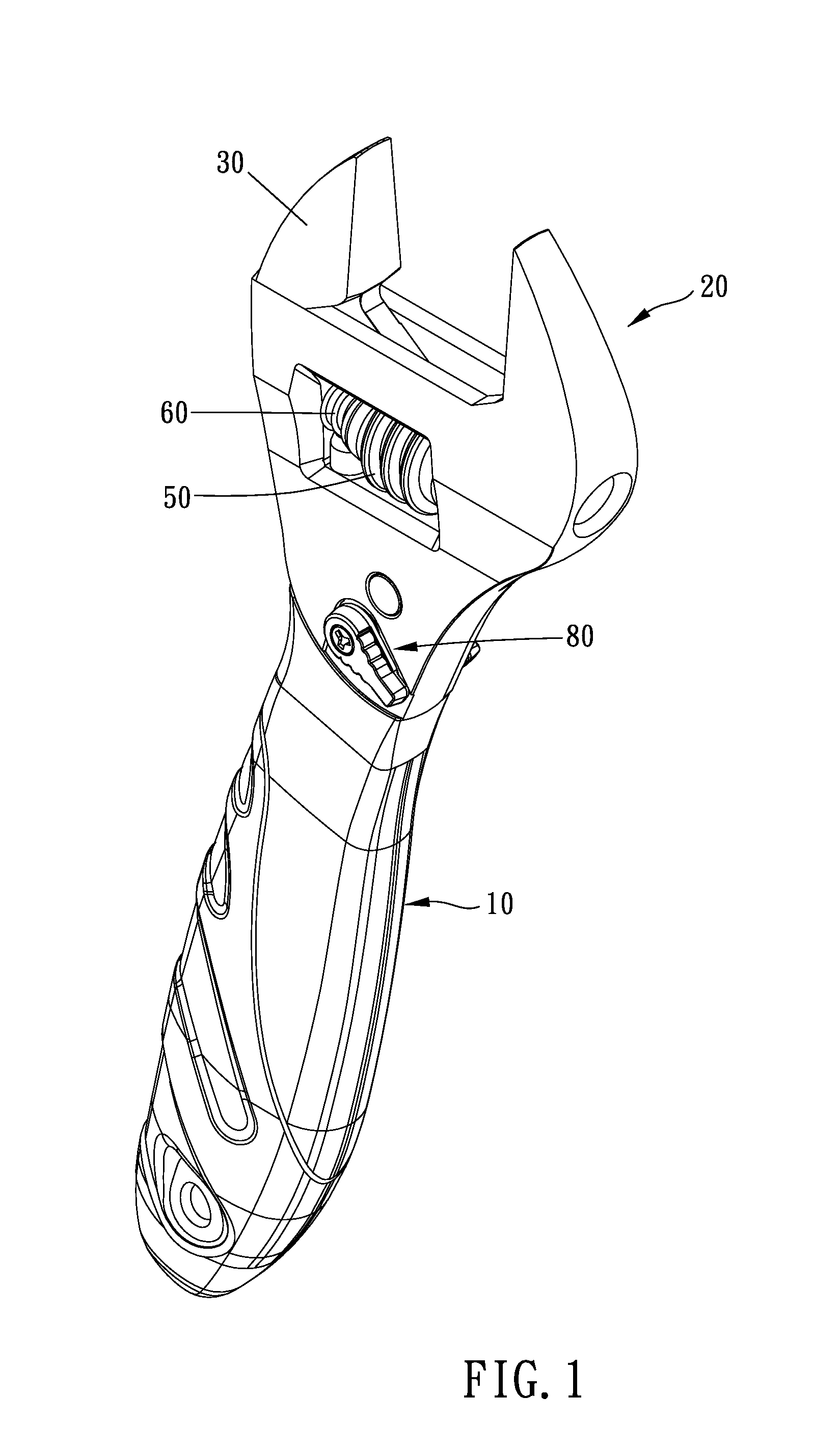 Reversible monkey wrench