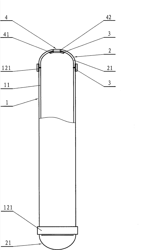 Organic glass ion exchange column without flange