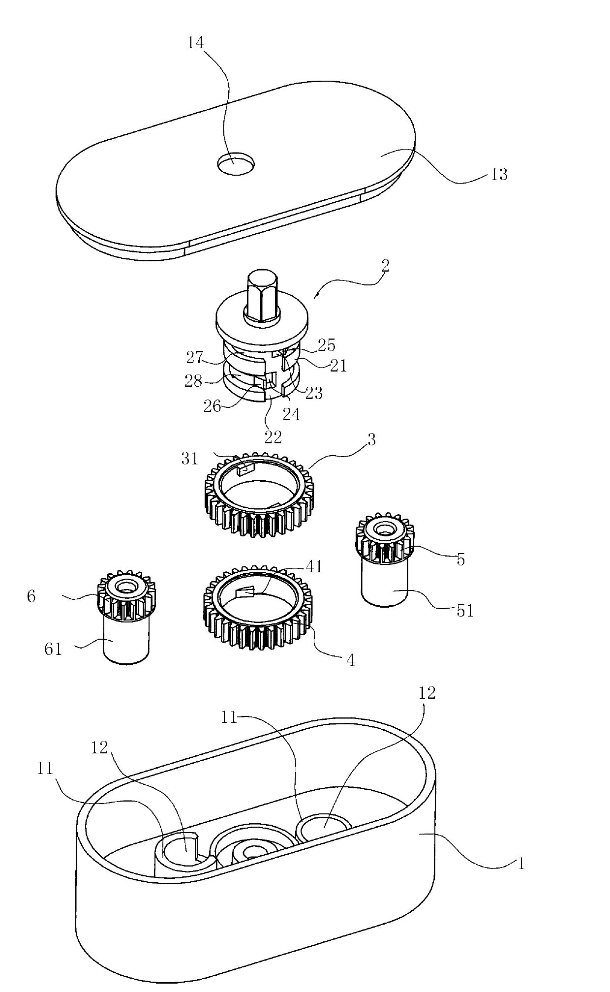 Driving device for two-in-one grinder