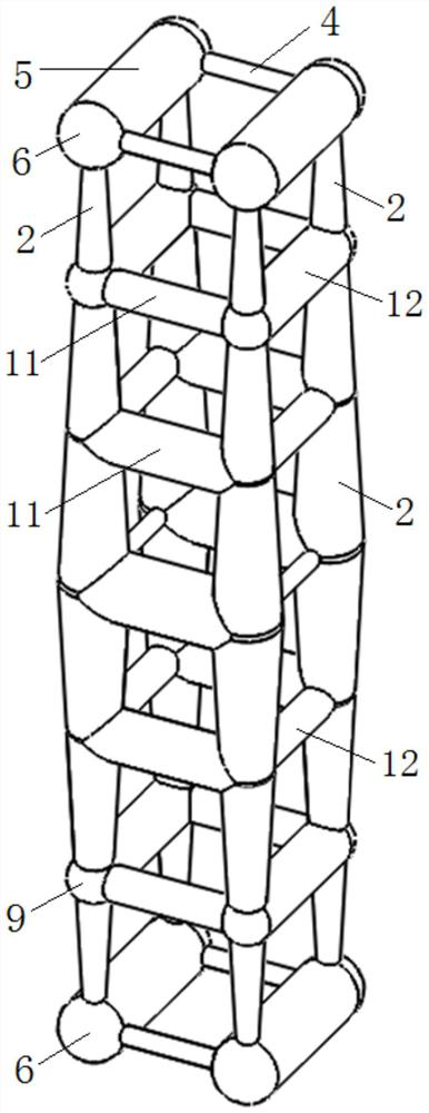 Composite unit for bone implant, porous support and preparation method