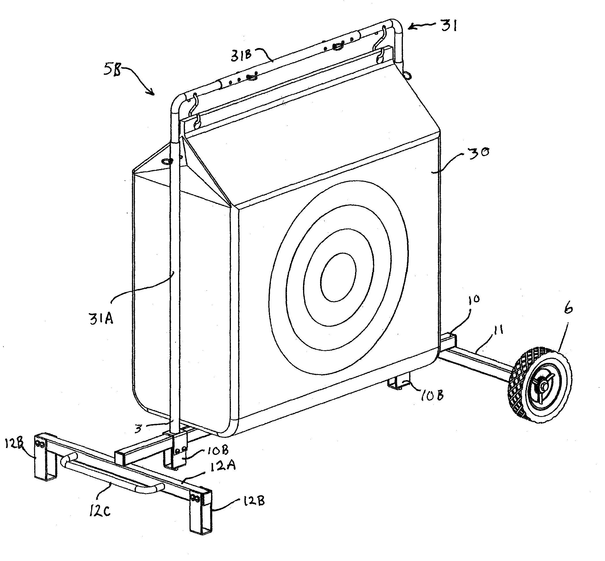 Adjustable, Mobile, Vertical Practice Target Support Platform