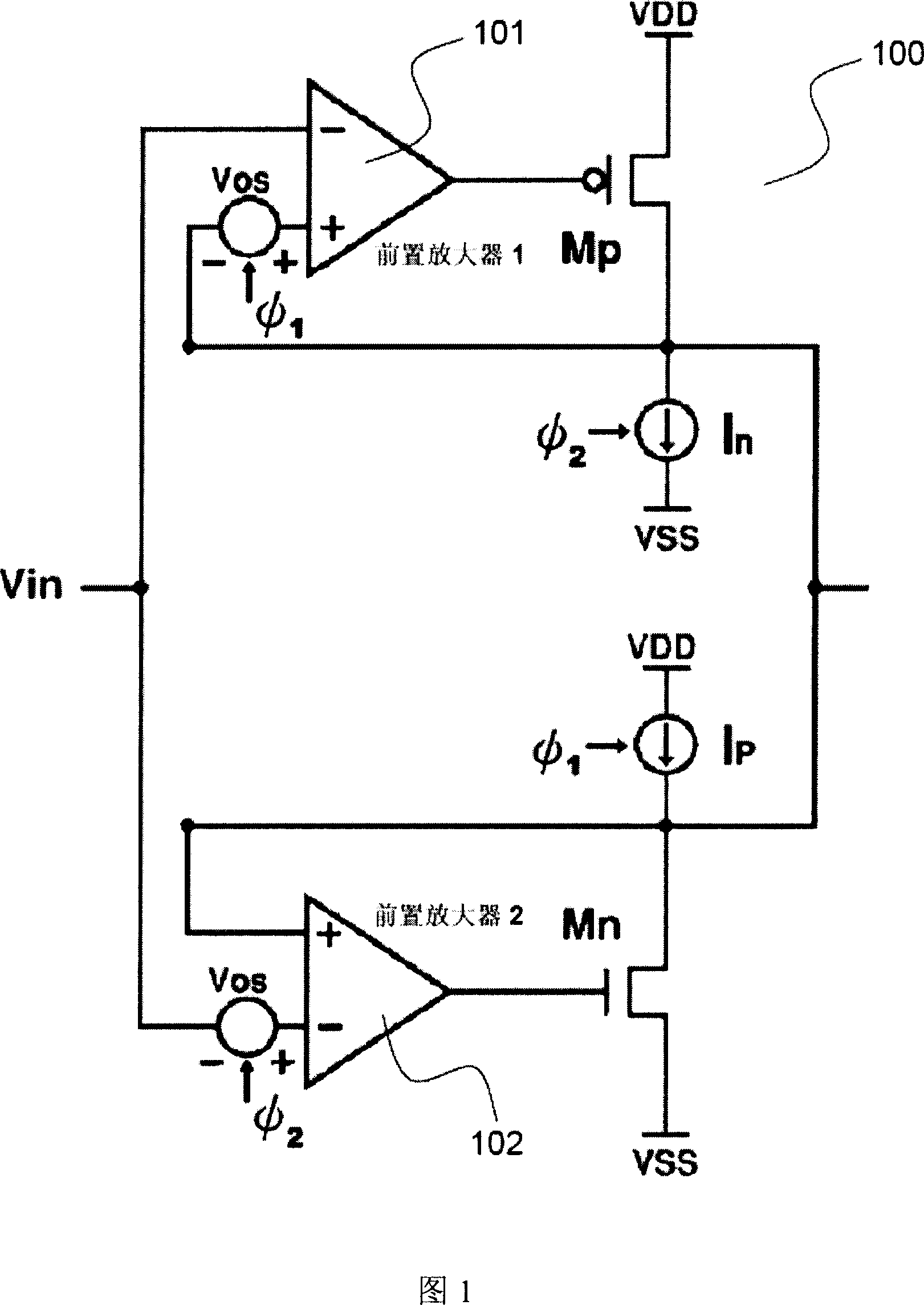 Source drive amplifier for flat panel display