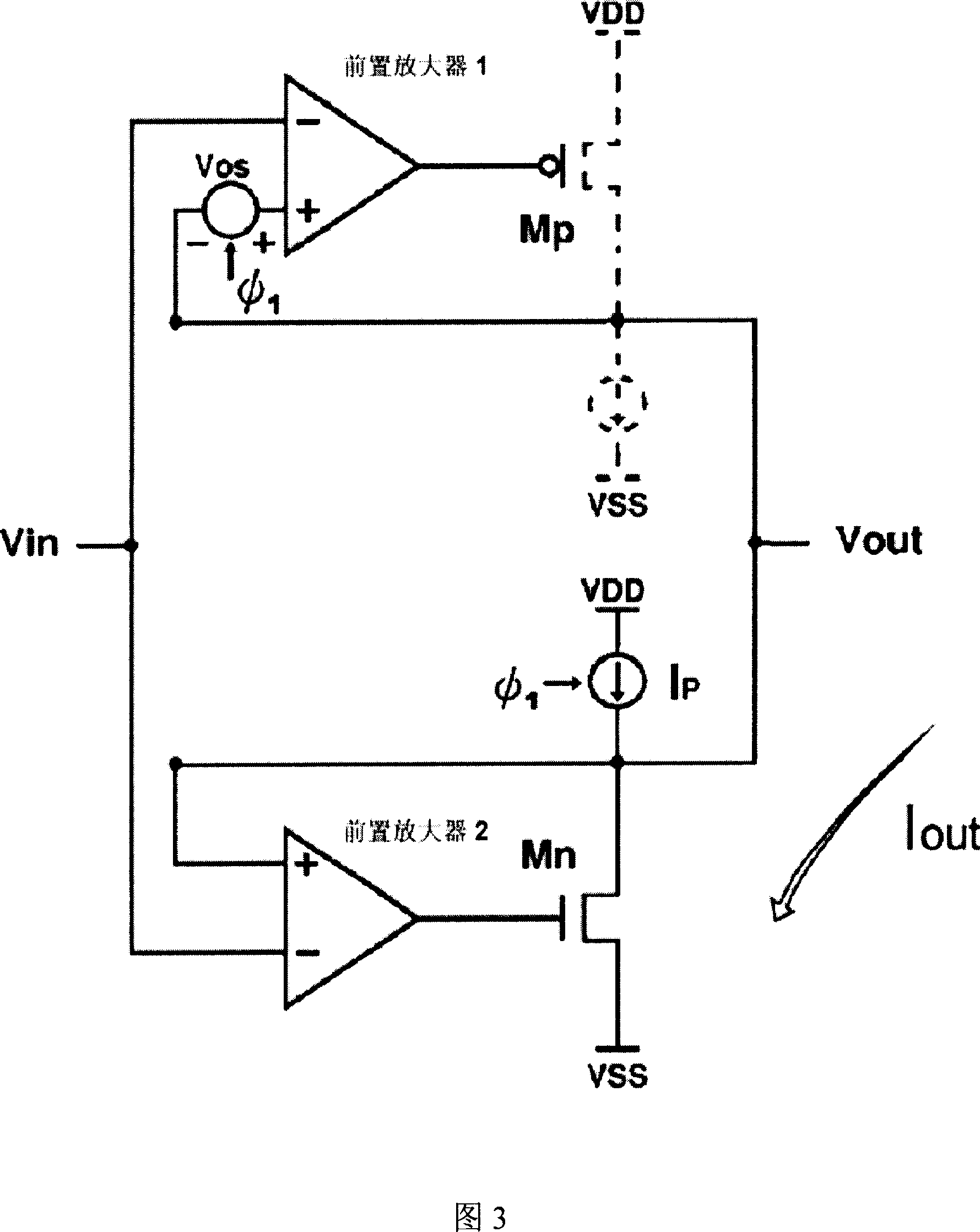 Source drive amplifier for flat panel display