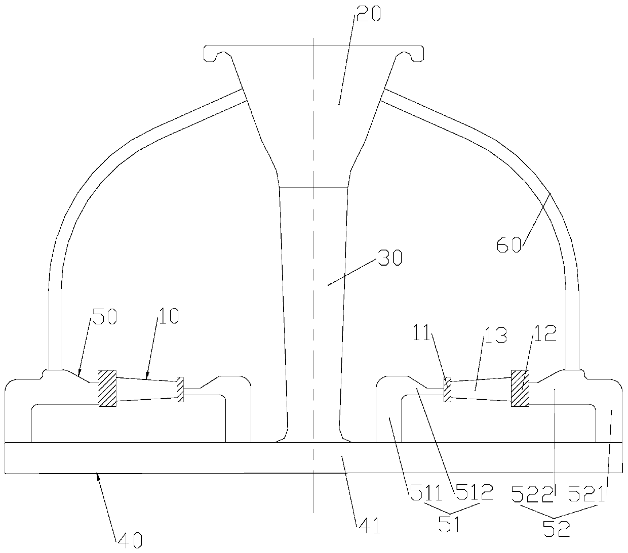 Bottom gating system for guider