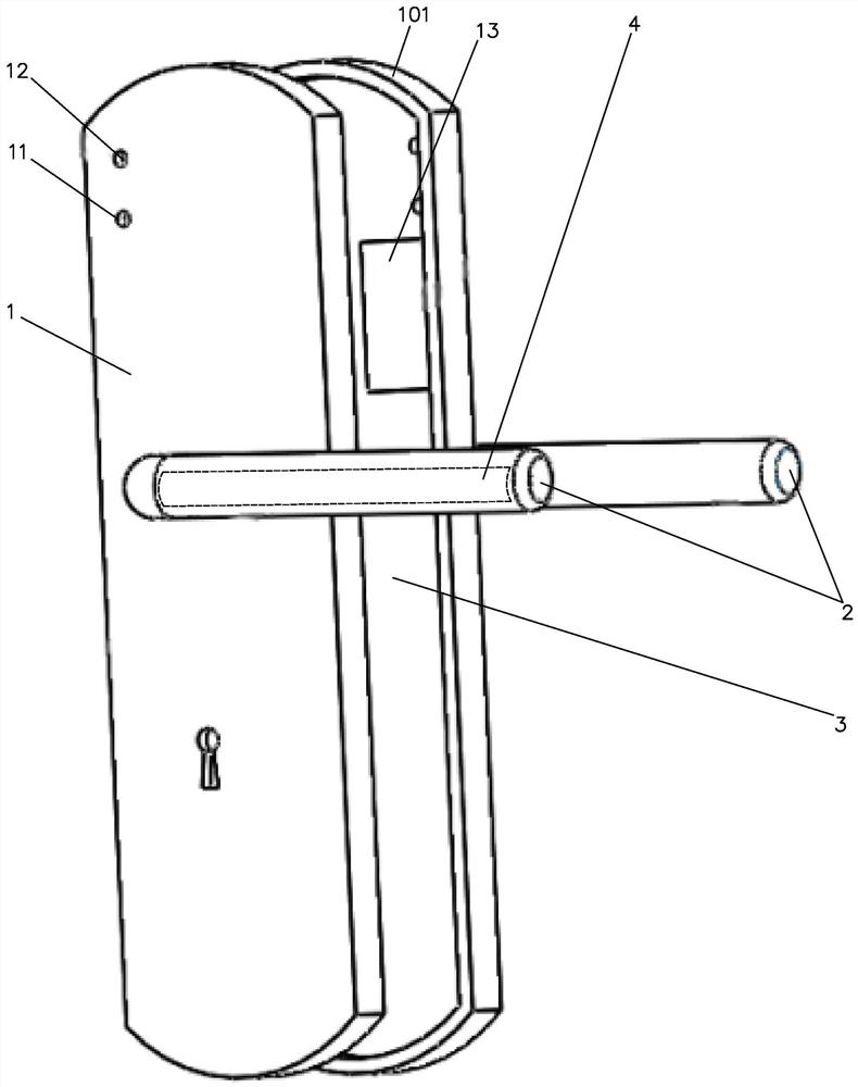 Ultraviolet intelligent disinfection and sterilization door handle