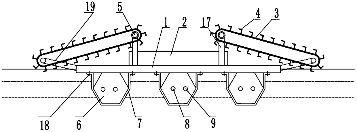 Belt type water surface garbage cleaning device for hydraulic engineering