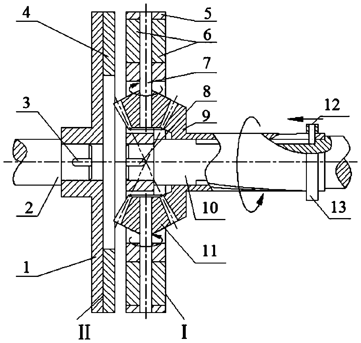 Monopole magnet rotating speed adjustable cage type magnetic coupling