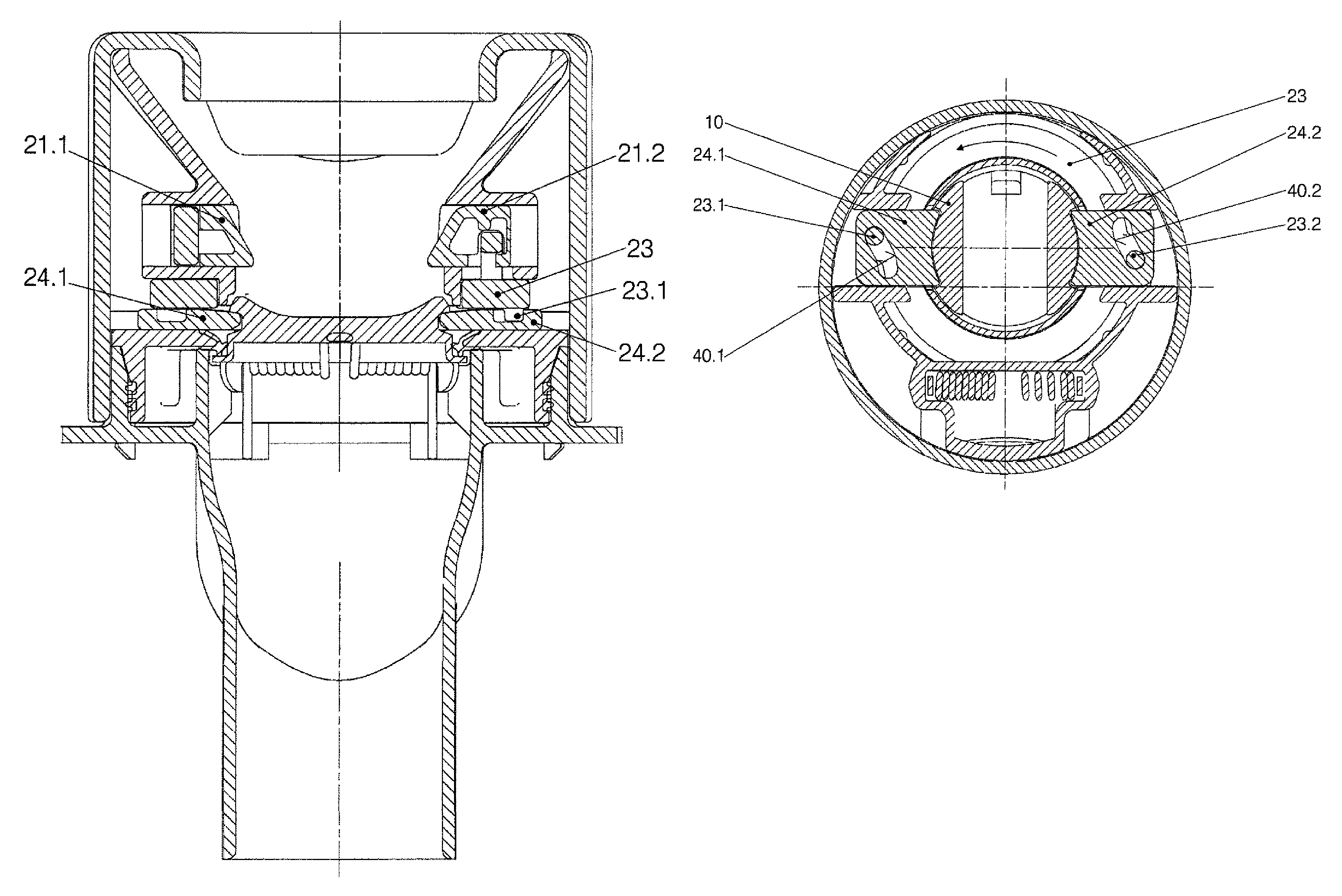 Filler neck of a fuel tank with an arrangement for preventing incorrect fueling