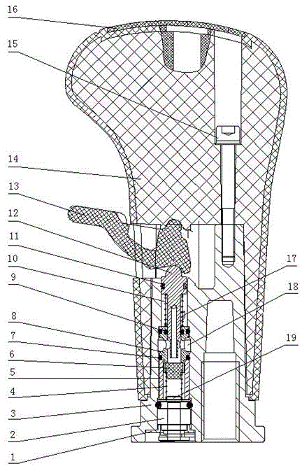 Novel integral gear shift handle mechanism